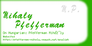 mihaly pfefferman business card